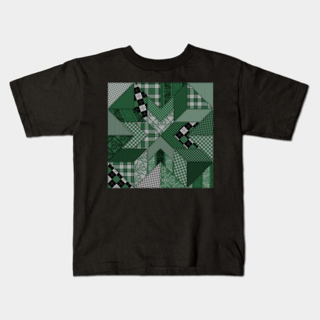 Salazar Quilt 2 Kids T-Shirt by implexity